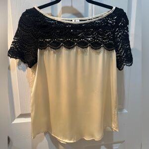 Lauren Conrad Satin and Lace Blouse Size XS